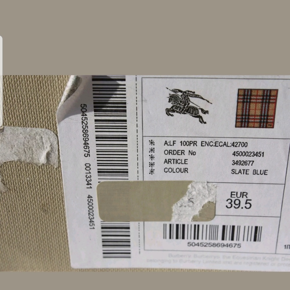 SOLD Burberry Grey/Blue Slate Heels Size 39.5 - Picture 4 of 5